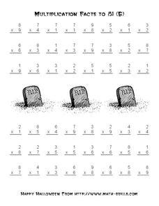Multiplication Facts To 81 Worksheet Multiplication Facts To 81 Worksheet