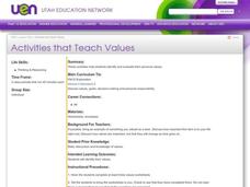 Activities that Teach Values Lesson Plan Activities that Teach Values Lesson Plan