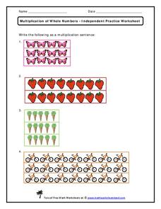 Multiplication of Whole Numbers Worksheet Multiplication of Whole Numbers Worksheet