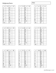 Multiplication Practice Worksheet Multiplication Practice Worksheet