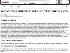 Active Ingredient Screening Test for Plants Lesson Plan Active Ingredient Screening Test for Plants Lesson Plan