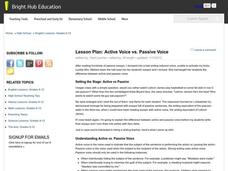 Active Voice vs. Passive Voice Lesson Plan Active Voice vs. Passive Voice Lesson Plan