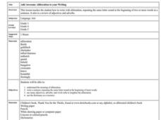 Add Awesome Alliteration to Your Writing Lesson Plan Add Awesome Alliteration to Your Writing Lesson Plan