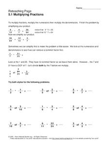 Multiplying Fractions Worksheet Multiplying Fractions Worksheet