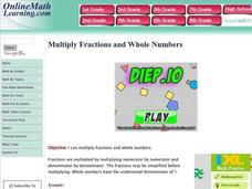 Multiplying Fractions and Whole Numbers Interactive Multiplying Fractions and Whole Numbers Interactive