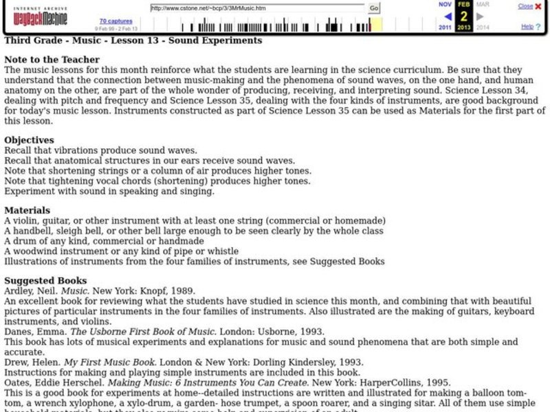 Music Lesson Plan Music Lesson Plan
