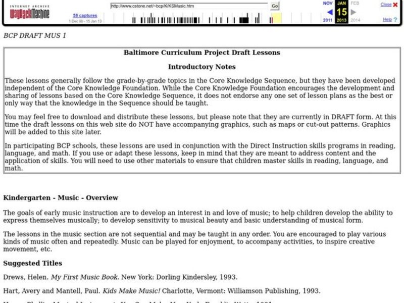 Music Lesson Plan Music Lesson Plan