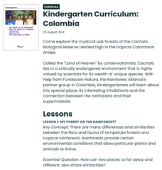 My Forest or the Rainforest? Lesson Plan My Forest or the Rainforest? Lesson Plan