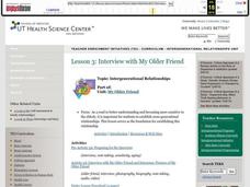 My Older Friend Lesson Plan My Older Friend Lesson Plan