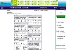 My Test Book: Multiples and Factors Interactive My Test Book: Multiples and Factors Interactive