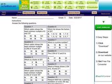 My Test Book: Multiples and Factors Interactive My Test Book: Multiples and Factors Interactive