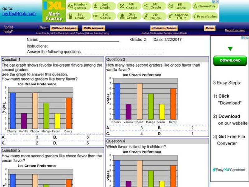 My Test Book: Reading Graphs Interactive My Test Book: Reading Graphs Interactive