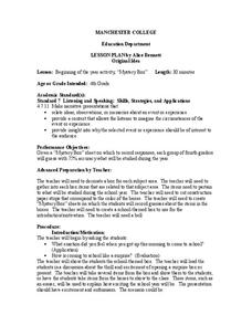 Mystery Box Lesson Plan Mystery Box Lesson Plan