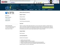 Mystery Minerals Lesson Plan Mystery Minerals Lesson Plan