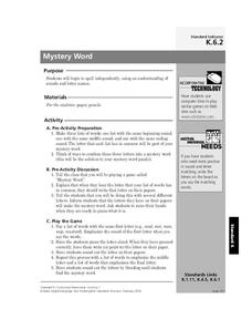 Mystery Word Lesson Plan Mystery Word Lesson Plan