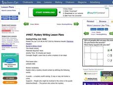 Mystery Writing Lesson Plans Lesson Plan Mystery Writing Lesson Plans Lesson Plan