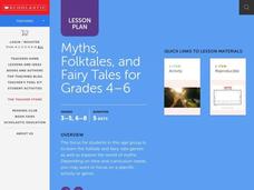 Myths, Folktales, & Fairy Tales Lesson Plan Myths, Folktales, & Fairy Tales Lesson Plan
