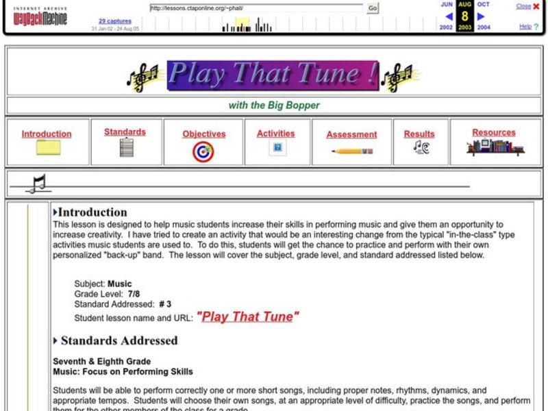 Name That Tune Lesson Plan Name That Tune Lesson Plan