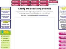 Adding Decimals Interactive Adding Decimals Interactive
