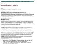 Native American Literature Lesson Plan Native American Literature Lesson Plan