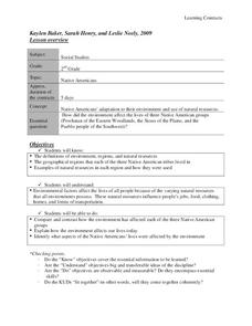 Native Americans Lesson Plan Native Americans Lesson Plan