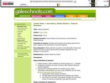 Natural Disasters Lesson Plan Natural Disasters Lesson Plan