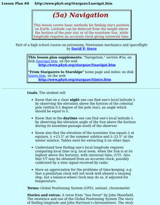 Navigation Lesson Plan Navigation Lesson Plan