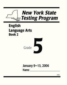 New York State Testing English Language Arts Worksheet New York State Testing English Language Arts Worksheet