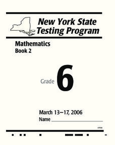 New York State Testing Program-Grade 6 Worksheet New York State Testing Program-Grade 6 Worksheet