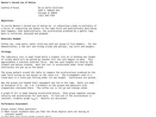 Newton's Second Law of Motion Lesson Plan Newton's Second Law of Motion Lesson Plan