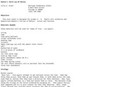 Newton's Third Law of Motion Lesson Plan Newton's Third Law of Motion Lesson Plan