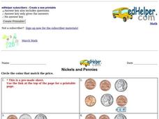 Nickels and Pennies Worksheet Nickels and Pennies Worksheet