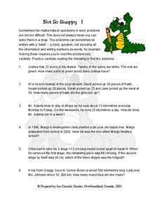Not So Snappy 1 Lesson Plan Not So Snappy 1 Lesson Plan