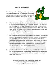 Not So Snappy 10 Lesson Plan Not So Snappy 10 Lesson Plan