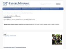Noun Clauses Interactive Noun Clauses Interactive