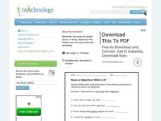 Noun or Adjective? Worksheet Noun or Adjective? Worksheet