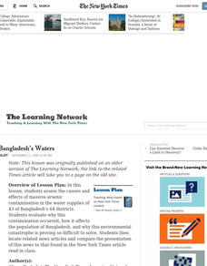 Testing Bangladesh's Waters Lesson Plan Testing Bangladesh's Waters Lesson Plan