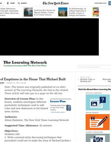 A Sense of Emptiness in the House That Michael Built Lesson Plan A Sense of Emptiness in the House That Michael Built Lesson Plan