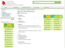 Nouns and Pronouns Lesson Plan Nouns and Pronouns Lesson Plan