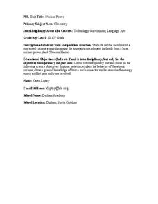 Nuclear Power Lesson Plan Nuclear Power Lesson Plan