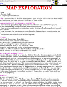 Map Exploration Lesson Plan Map Exploration Lesson Plan