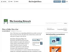 Give a Little, Get a Lot Lesson Plan Give a Little, Get a Lot Lesson Plan