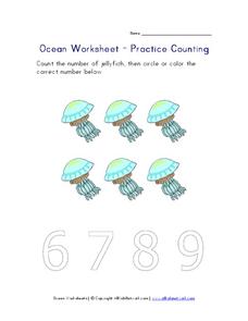 Ocean Worksheet - Practice Counting Worksheet Ocean Worksheet - Practice Counting Worksheet