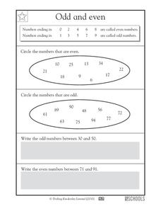 Odd and Even Worksheet Odd and Even Worksheet