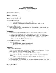 Odd and Even Lesson Plan Odd and Even Lesson Plan