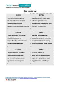 Odd Words Out Worksheet Odd Words Out Worksheet