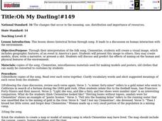 Oh My Darling Lesson Plan Oh My Darling Lesson Plan