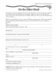 On the Other Hand Writing On the Other Hand Writing