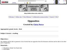 Opposites Lesson Plan Opposites Lesson Plan