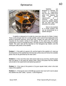 Optimization Worksheet Optimization Worksheet